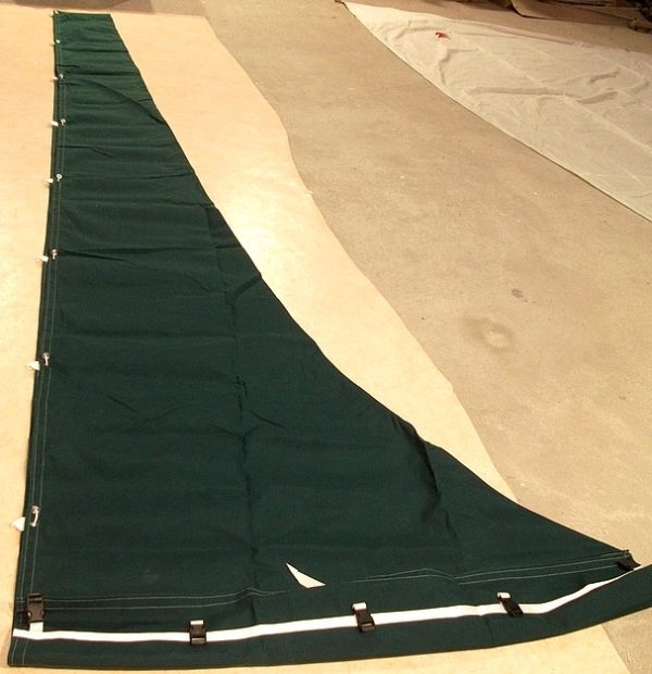 Housse De Voile 600D Pour Yacht – Imperméable, Anti-UV, Résiste Au Gel/vent – Rouge, 11~12ft – Fermeture éclair Et Sangles